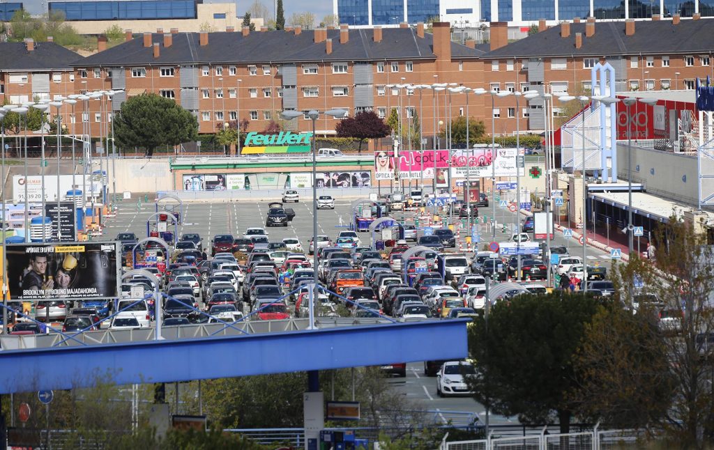 Centro comercial en Majadahonda el pasado domingo 5 de abril